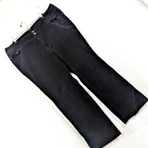VENEZIA! CLASSIC 5 POCKET JEANS STYLE BLACK CORDUROY FINE WALE PANTS! SZ 22